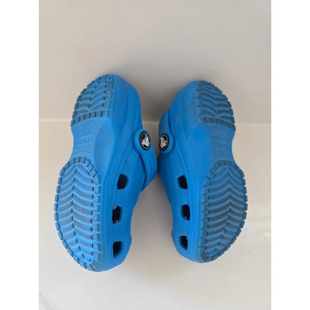 Crocs Classic Clog Bright Blue Kids Toddler Size 8 Slip On Water Shoes Comfort‎